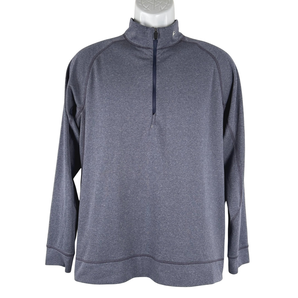 KJUS Keano Half Zip Pullover Mens Medium Blue Long Sleeve Outdoor TP-2950
