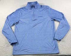 Magellan Outdoors Men’s Light Blue Classic Fit Moisture Wicking 1/4 Zip Size M