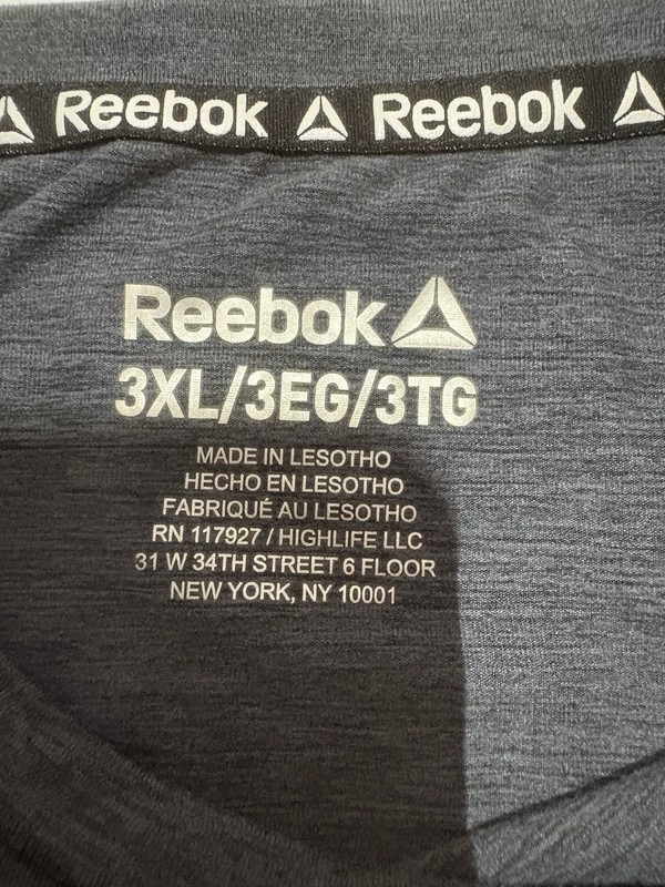 Reebok Men's 3XL Gray Lightweight Long Sleeve Crew Neck Pullover T-Shirt gallery