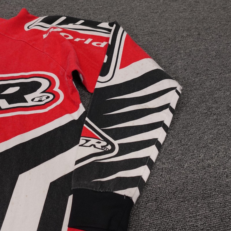 Vintage MSR Shirt Mens Medium Red World Tour Motocross Jersey Racing USA 90s gallery