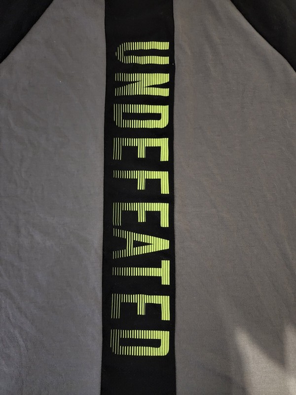 Pro Player Undefeated Mens Size Large Gray Black Short Sleeve Activewear gallery