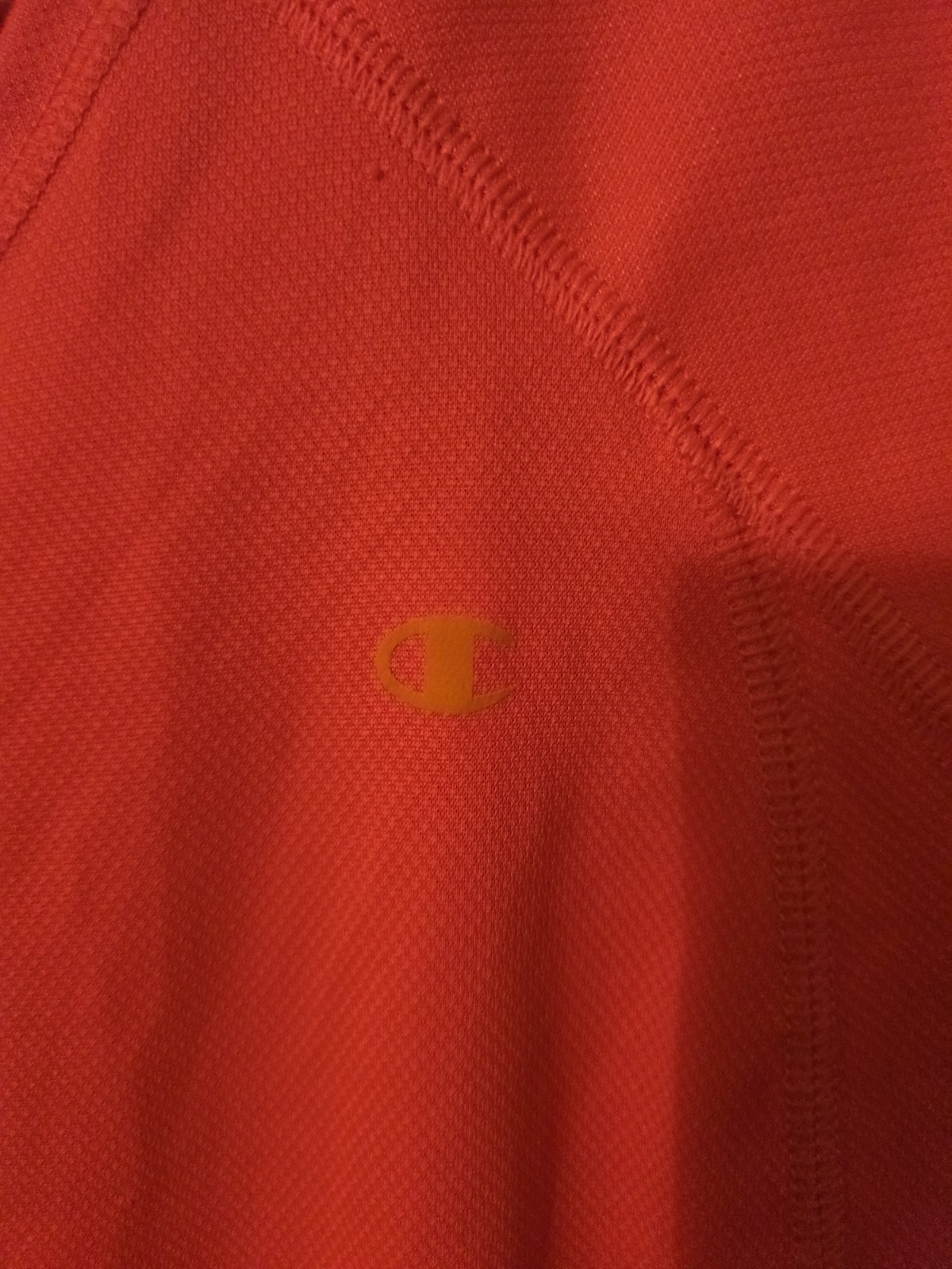 Champion Powertrain Womens L Orange V-Neck Short Sleeve Polyester Tagless Tee gallery