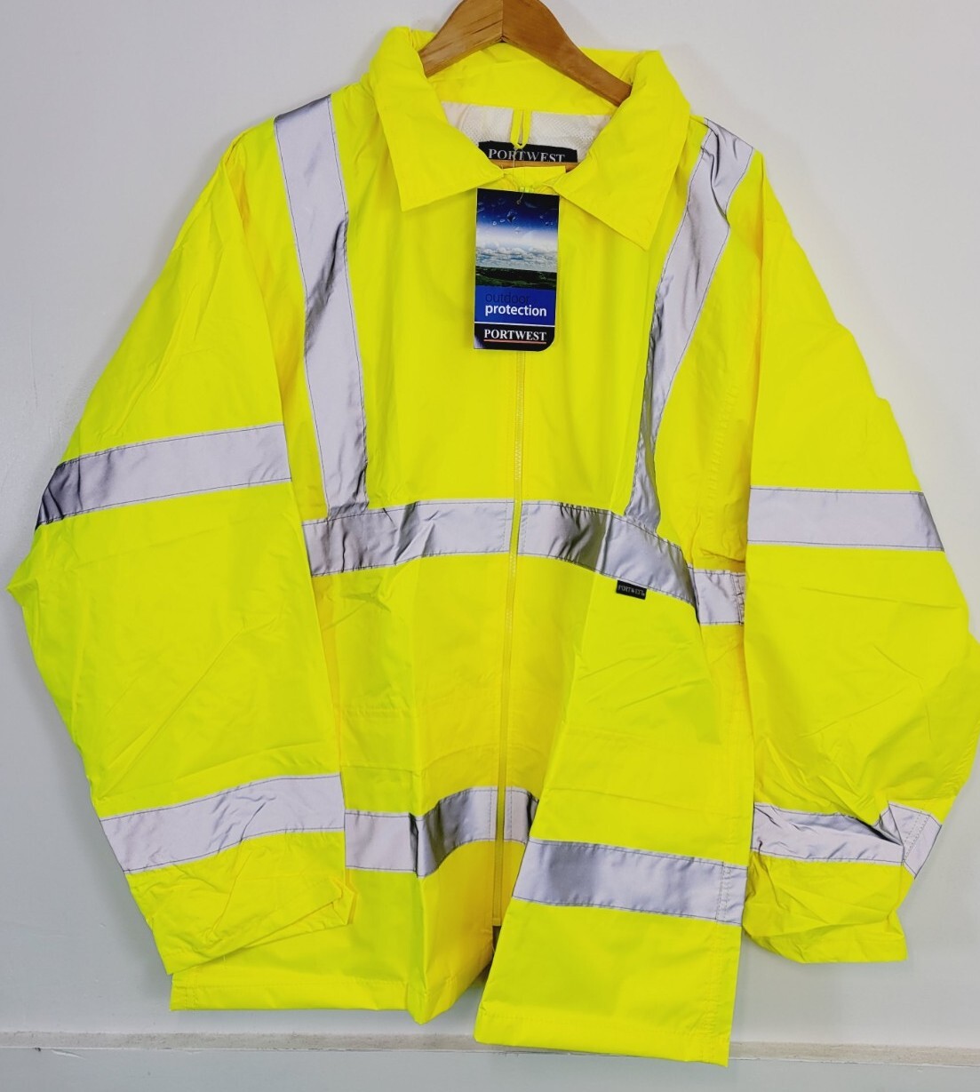 PORTWEST Outdoor Protection Hi-Vis Traffic Jacket XL Work Safety FLORESCENT  gallery
