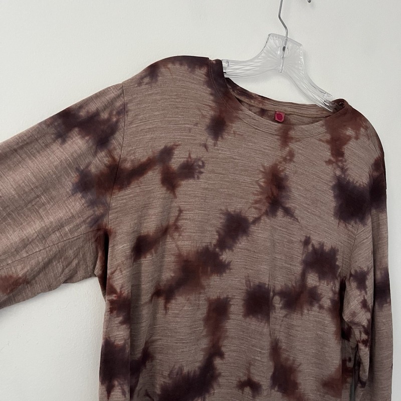 Lululemon Lab Wool Blend Tie Dye Long Sleeve T Shirt Brown Large gallery