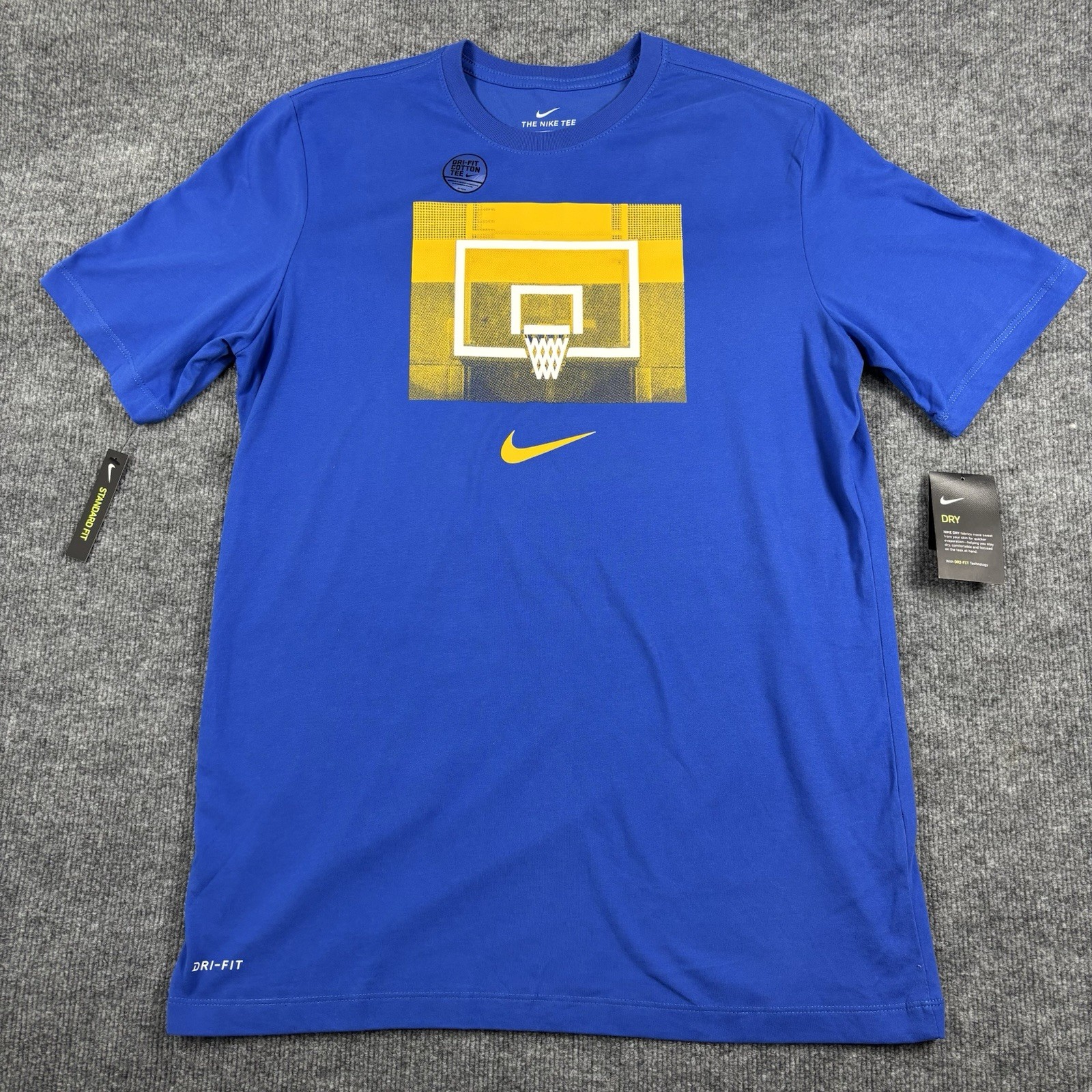 Nike Dri-FIT Cotton Tee Men’s Large TALL Blue Basketball Graphic Shirt NWT gallery