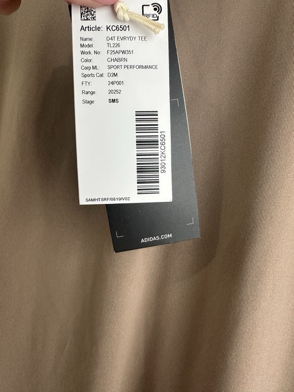 Adidas Training Workout Tee Climacool “chalky Brown” Color Unisex Adult Small gallery