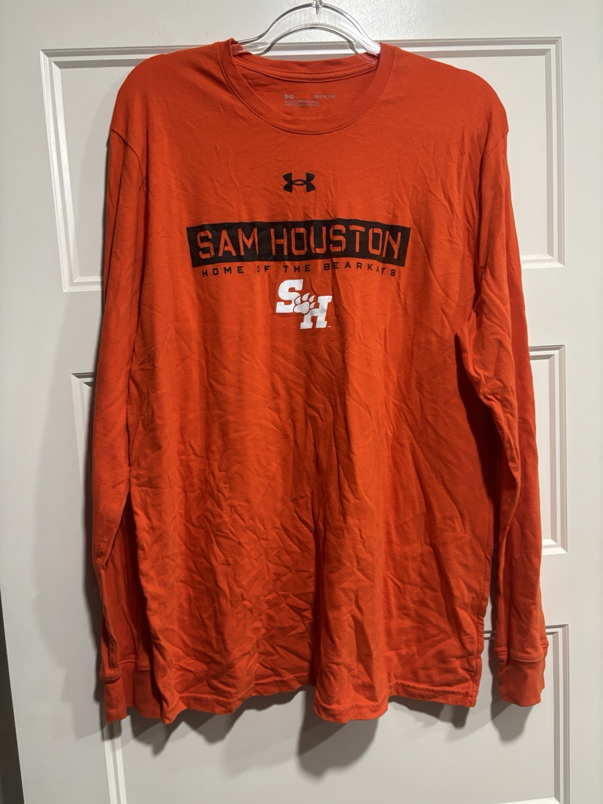 Men’s Under Armour Sam Houston Orange Long Sleeve Shirt Size XL gallery