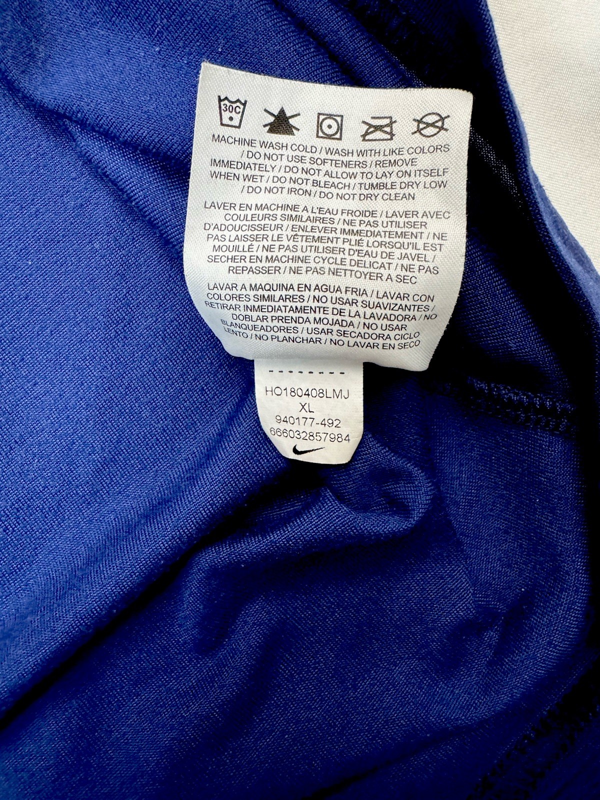 Nike Dri-Fit 1/4 Zip L/S Heathered Blue Black STYLE 940177-492 Men’s X-LARGE XL gallery