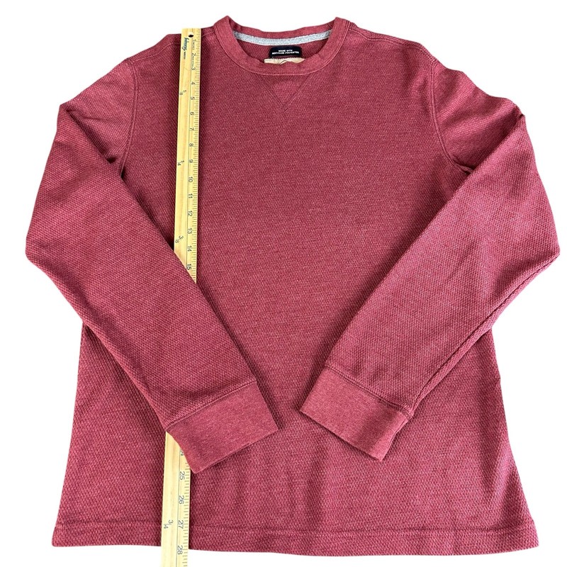 St John's Bay Mens Pullover Size L Maroon Crew Neck Long Sleeve Athleisure Shirt gallery