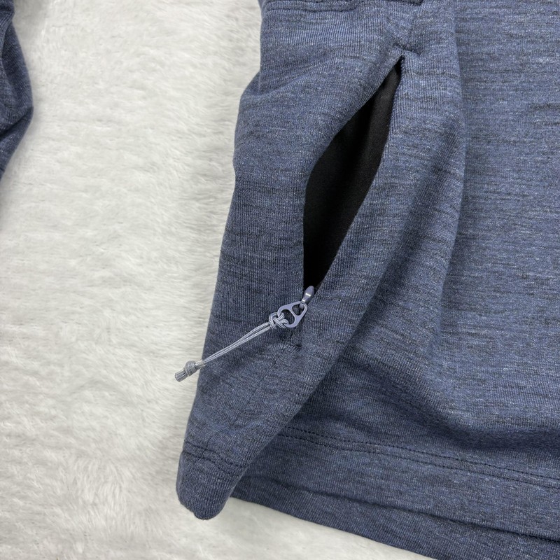 Lululemon Pullover Mens M Blue 1/4 Zip Mock Neck Jersey Slim Pockets Logo gallery