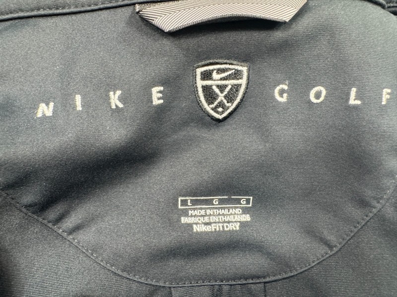 Nike Golf Mens Activewear Top Large Black Solo Swoosh Athleisure Quarter Zip gallery