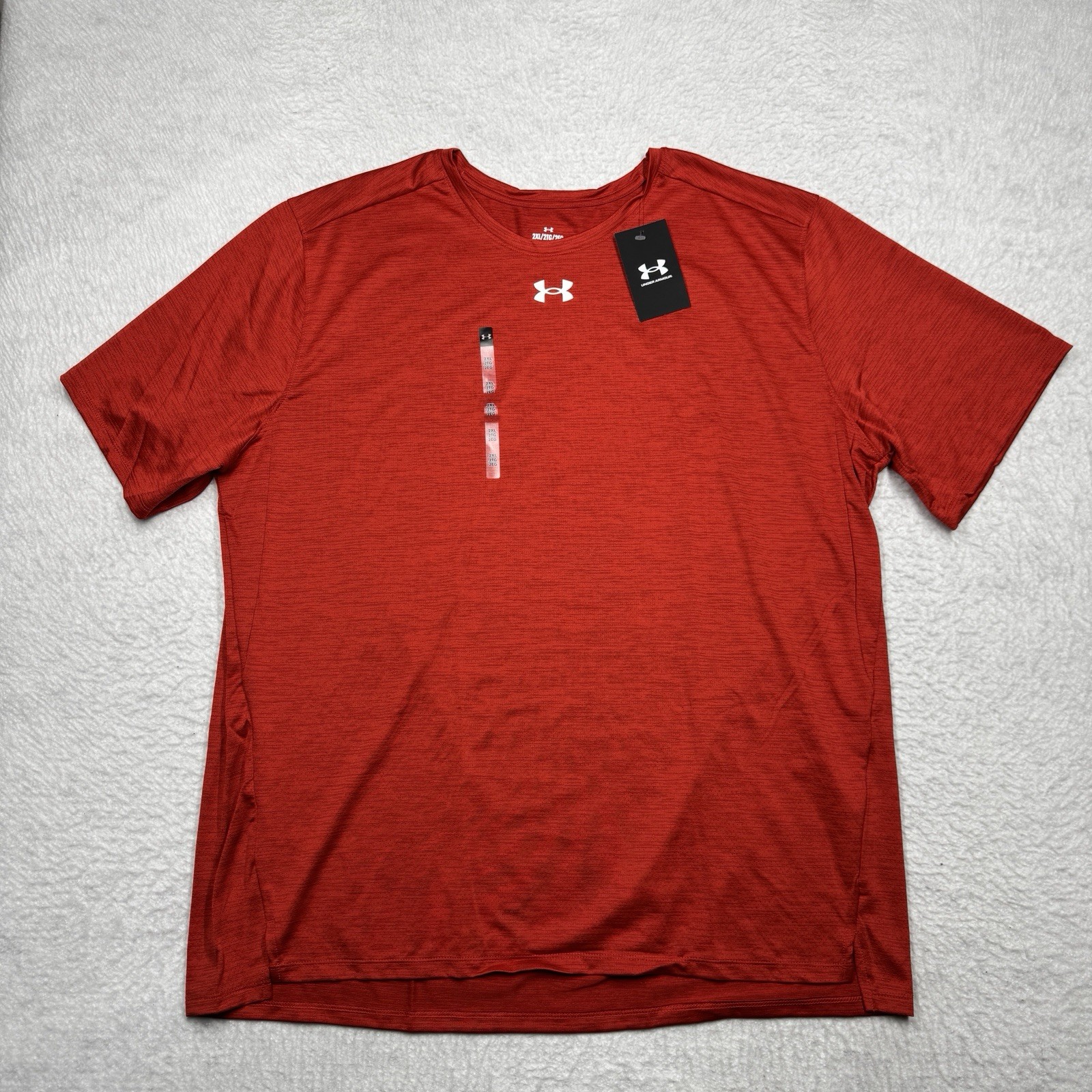 NWT Under Armour Team Tech Vent Short Sleeve Athletic T-Shirt Red Men's Size 2XL gallery