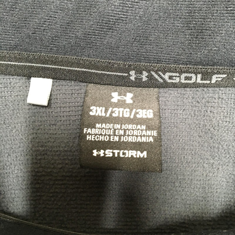 Under Armour Golf Pullover Mens 3XL Gray Storm 1/4 Zip Water Resistant Top gallery