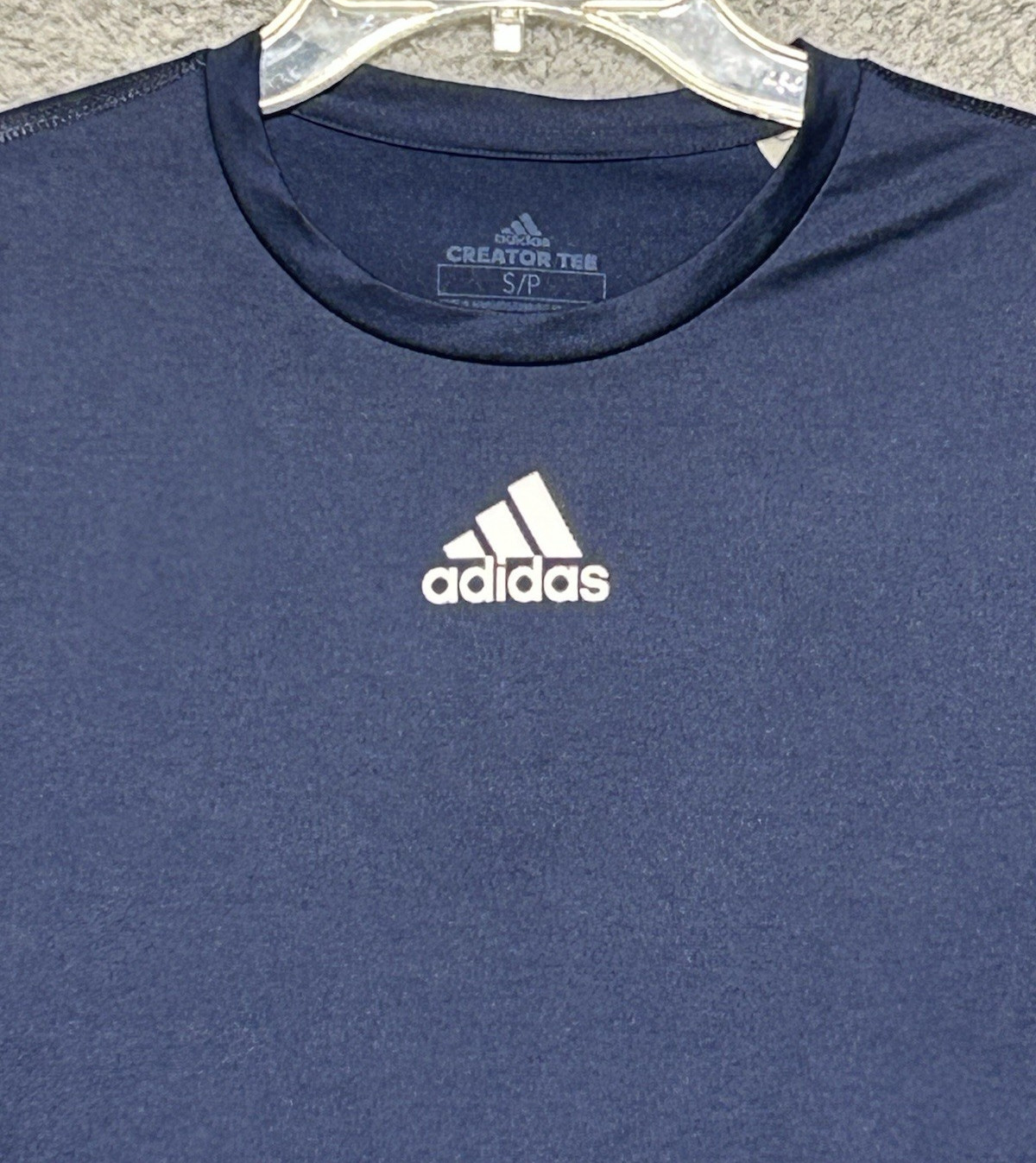Adidas Mens Creator Tee Long Sleeve Workout Shirt Blue Small Stretch Athleisure gallery