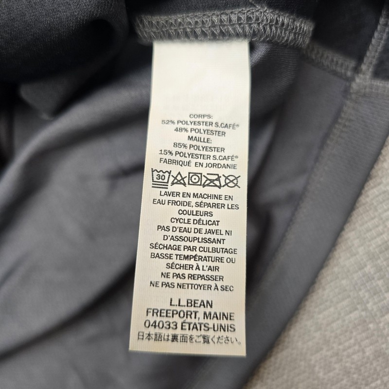L.L. Bean Pullover Mens XL Gray 1/4 Zip Running Shirt Reflective Athletic Top gallery