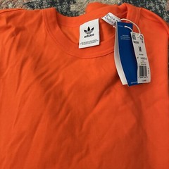 New Men’s Adidas Adicolor Neuclassics Long Sleeve Tee IM2098 Orange Sz M USA