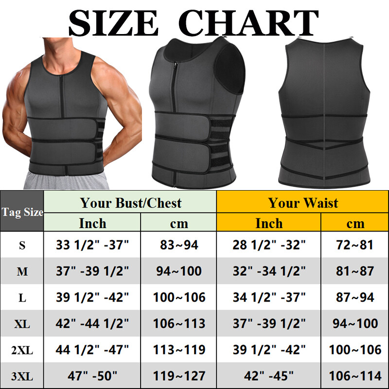 Men's Sauna Suit Sweat Vest Waist Trainer Body Shaper Tank Top Compression Shirt gallery