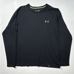 Under Armour HeatGear Men’s Long Sleeve Crew Neck Waffle Knit Shirt Black LG/G/G