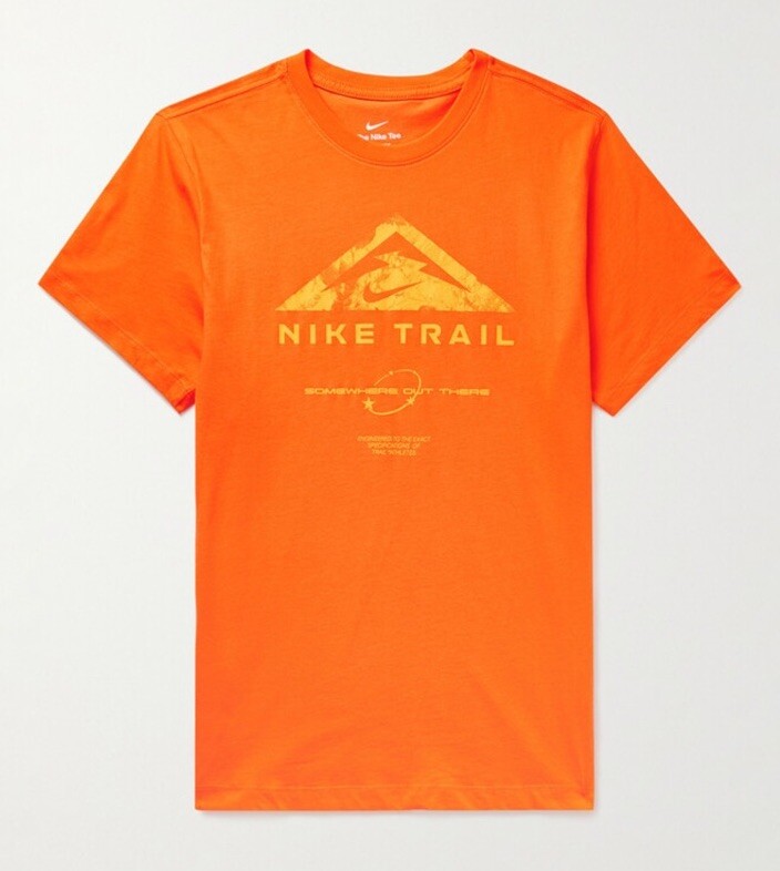 Nike Trail The Nike Tee Dri-Fit Men’s Running T-shirt Top Orange Sz S gallery