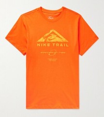 Nike Trail The Nike Tee Dri-Fit Men’s Running T-shirt Top Orange Sz S