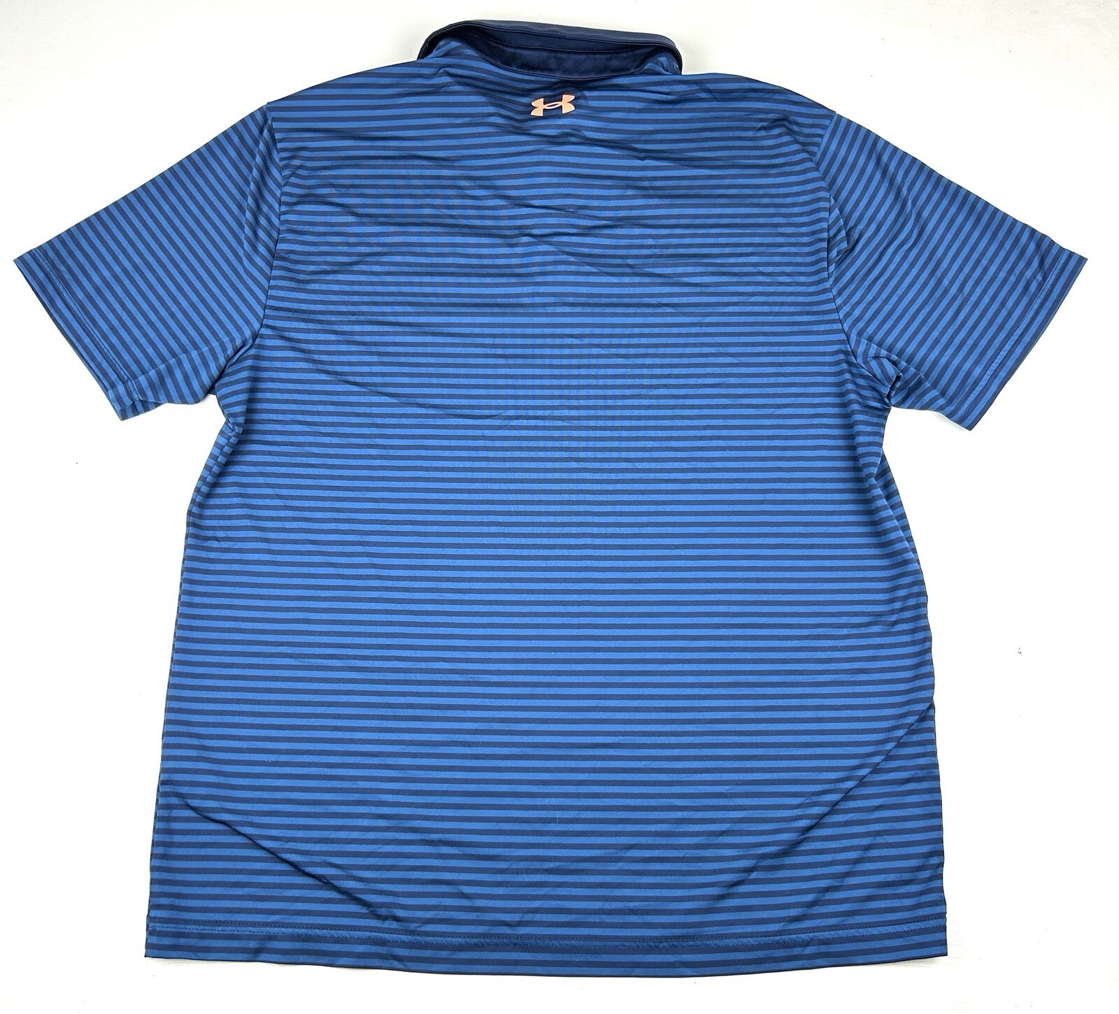 Under Armour Mens Golf Polo Shirt Playoff Polo Sz XL Blue Striped gallery