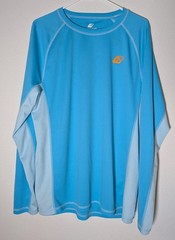 Men’s Laguna Active Shirt Athletic Beach Surf Tee Blue T-Shirt Sun Protection LS