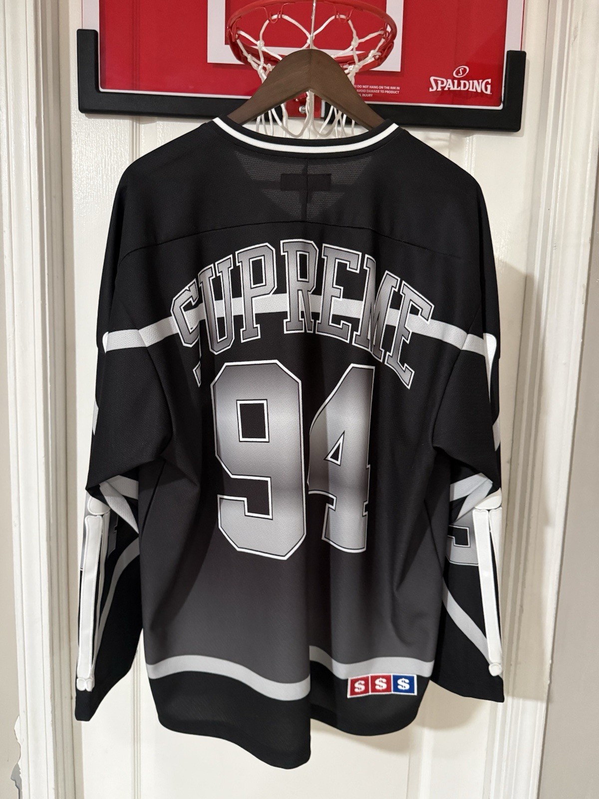 Supreme bones hockey jersey medium black soccer football baseball gallery