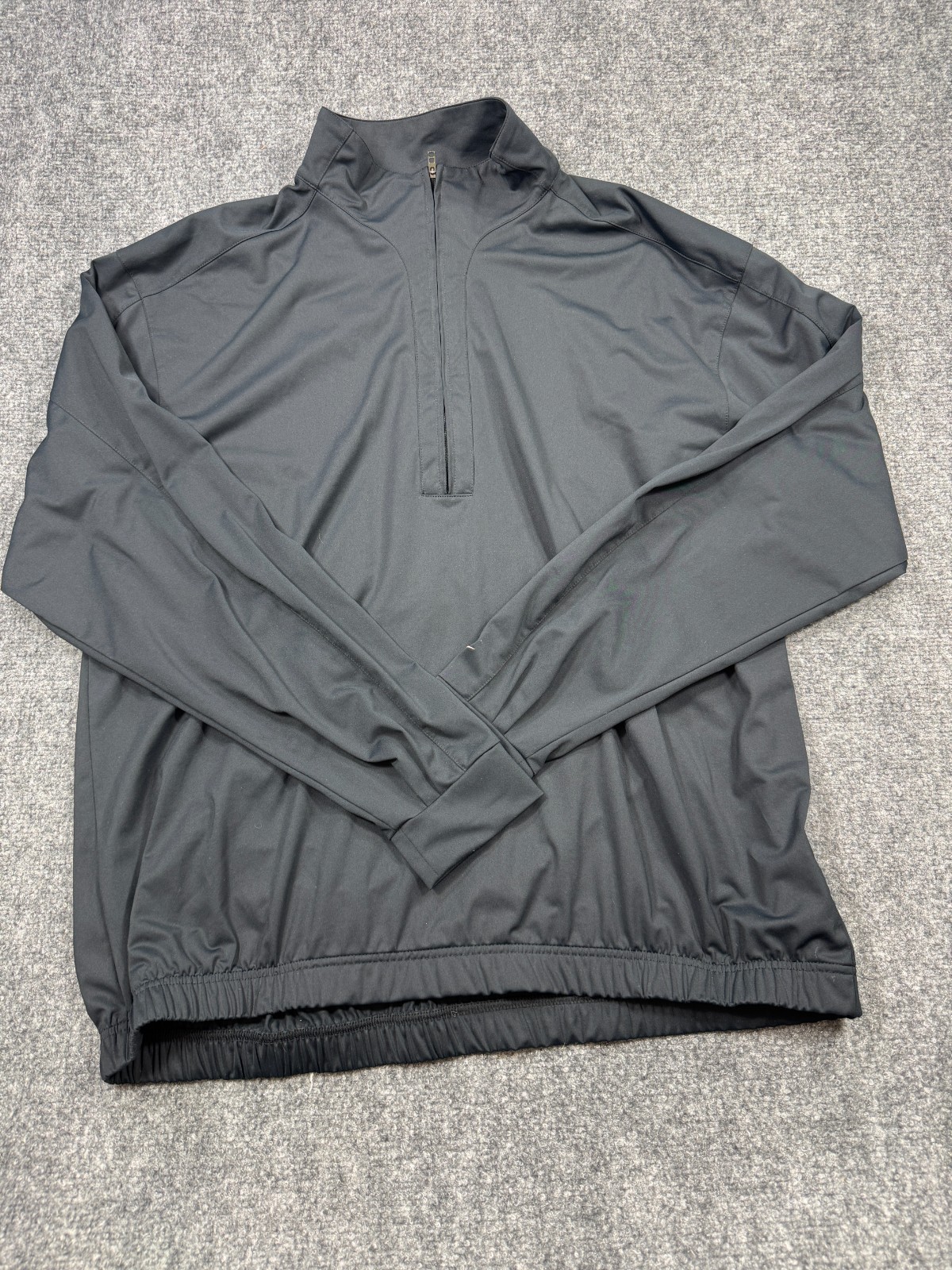 Nike Golf Mens Activewear Top Large Black Solo Swoosh Athleisure Quarter Zip gallery
