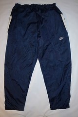 NIKE Mens Athletic Sweat Pants NO SIZE Dark Blue Pockets Drawstring Space Pants