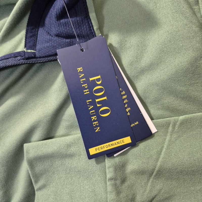 Polo Ralph Lauren Performance Pullover Top Mens Large Green Stretch Outdoor Golf gallery