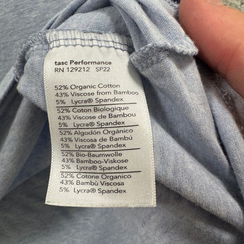 Tasc Performance Men XXL Carrollton Raglan Tee Blue Gray Bamboo Organic Cotton gallery