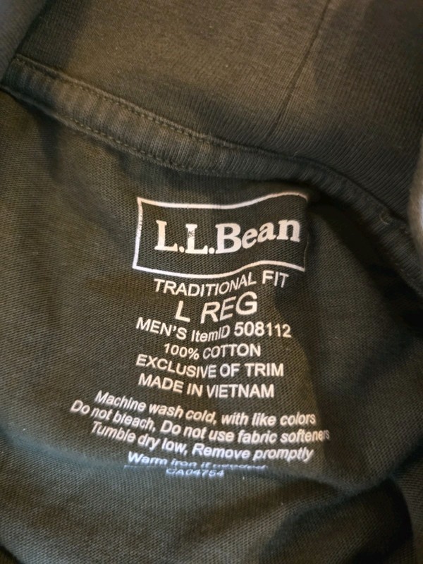 LL Bean Mens Mock Neck Shirt Large Reg Green Outdoor Casual Traditional Fit gallery