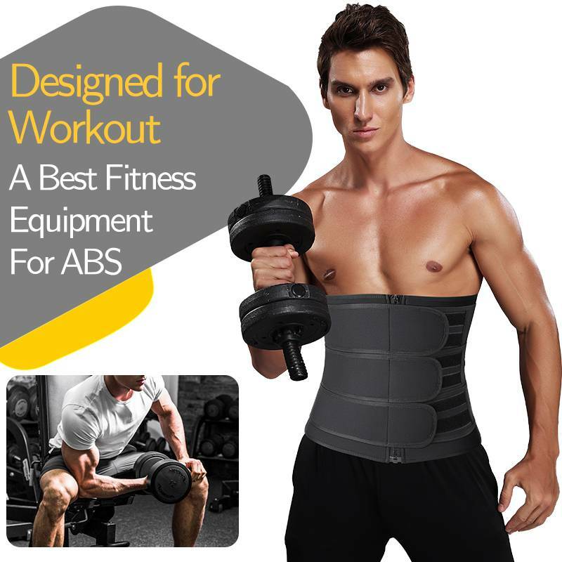 Mens 3 Straps Waist Trainer Corsets Workout Cincher Slimming Sauna Body Shaper gallery