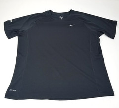 Nike Dri-Fit Shirt Men’s Large Black Nike Miler Athletic Swoosh Running Athletic