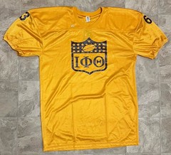 Iota Phi Theta Divine 9 Mens Football Jersey 3XL XXXL Gold Yellow