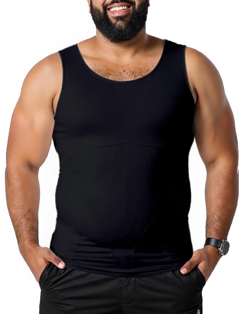 Men's Sleeveless Compression Undershirt Slimming Tummy Control Body Shaper