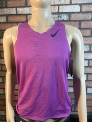 Nike Aeroswift Dri-Fit ADV Slim Fit Running Singlet Fuchsia Mens FN4231-518 Sz M