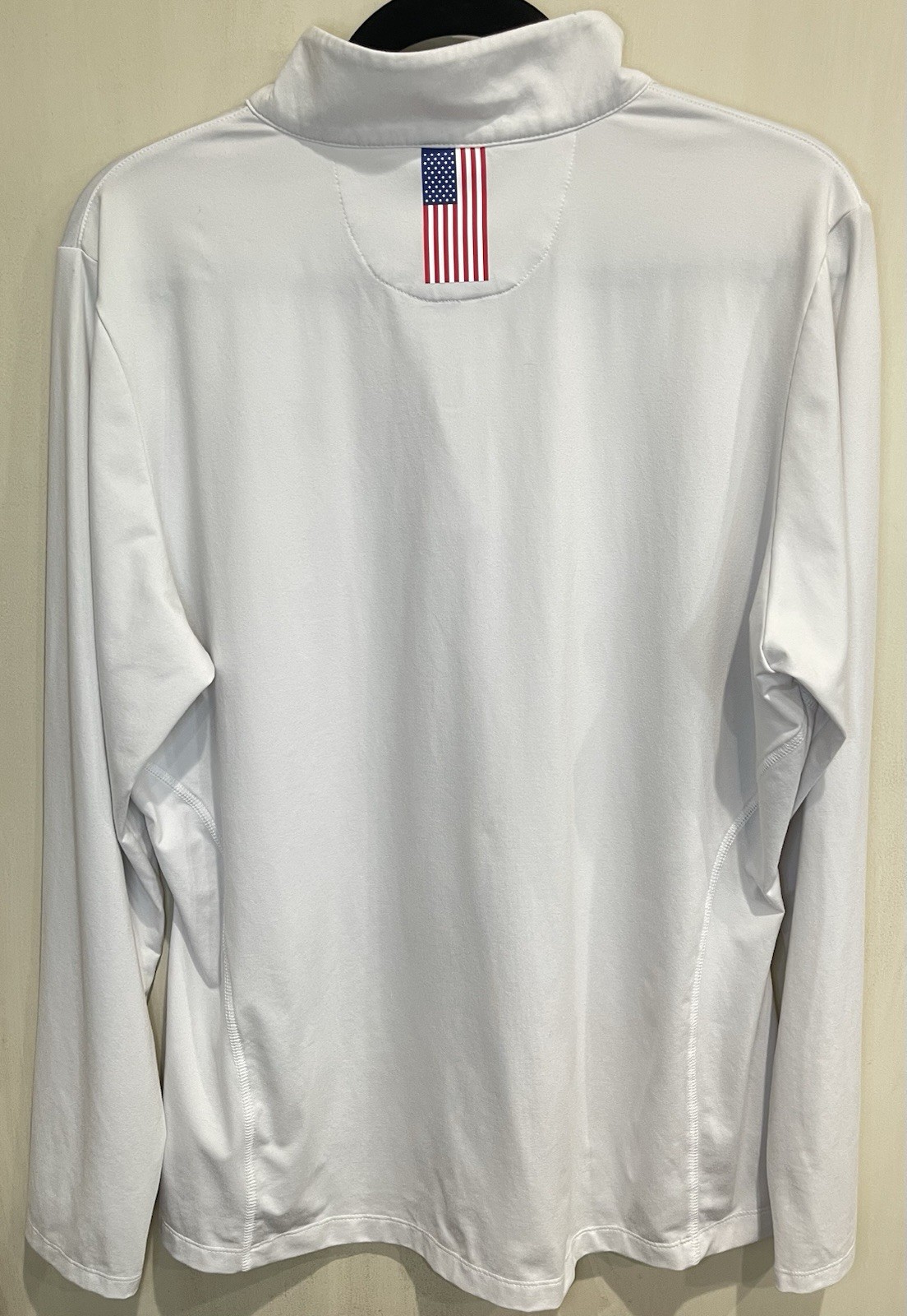 Rhoback Men Lightweight Stretch 1/4 Zip Golf Pullover White Logo gallery
