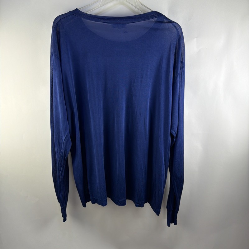 Wintersilks Silk Top Base Layer Blue Sheer Mens 2XL gallery
