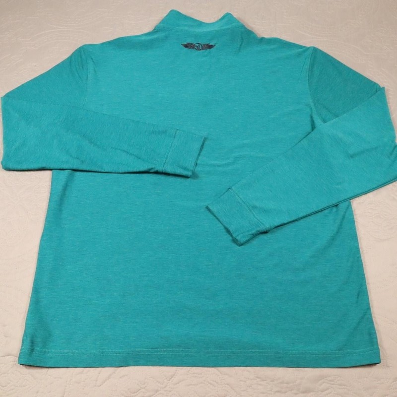 Straight Down 1/4 Zip Pullover Men Medium Blue Long Sleeve Golf Performance Tech gallery