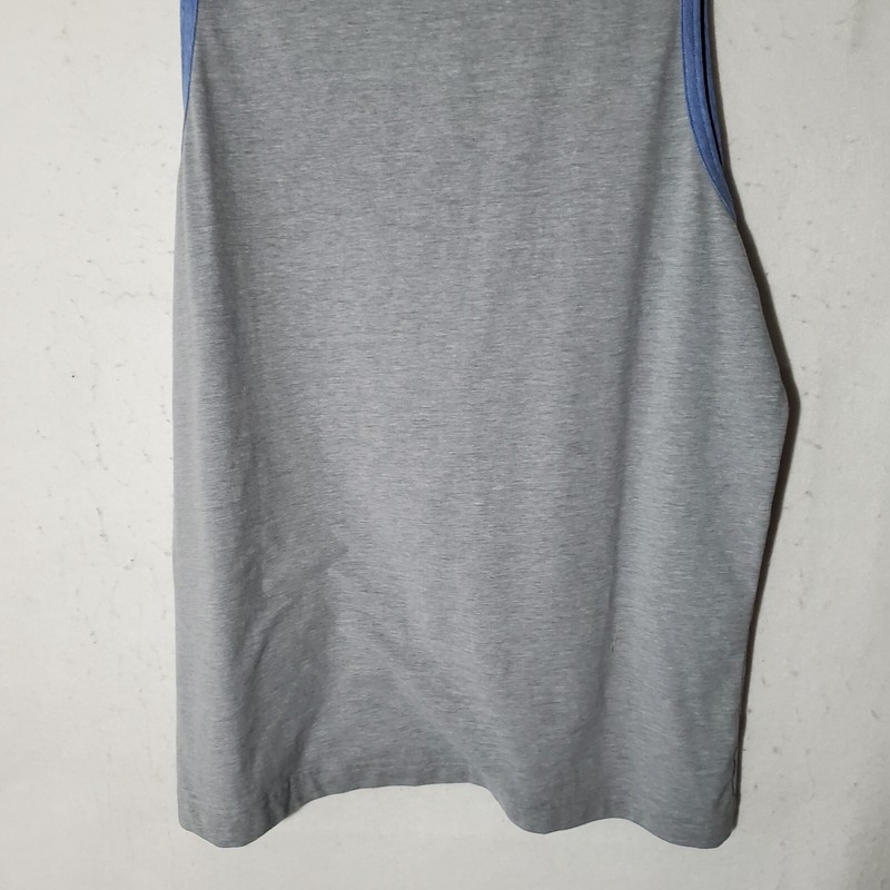 Under Armour Tank Top Mens Medium White Sleeveless Crew Neck Cotton Grey gallery
