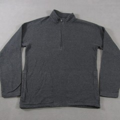Travis Mathew Golf Sweater Men Medium Dark Gray Quarter Zip Pullover Heather