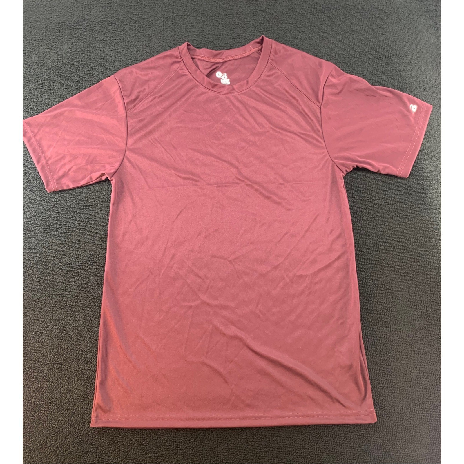 Badger Sport Short Sleeve Athletic T Shirt Burgundy Size S Men's Polyester gallery