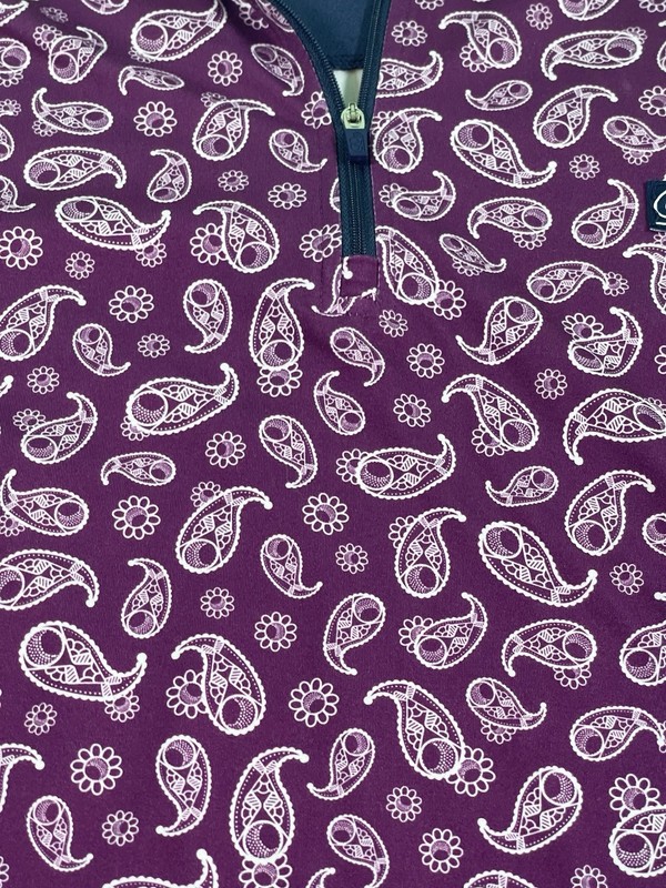 Good Good 1/4 Zip Pullover Mens Medium Q-Zip Pitchin Paisley Golf gallery