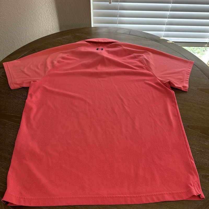 Under Armour Threadborne Outer Glow Polo XL Men Orange/pink Short Sleeve gallery