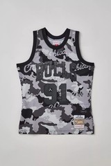NWT Mitchell Ness Dennis Rodman Chicago Bulls Jersey Small S Black Camo Swingman