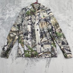 Mossy Oak Jacket Mens L Multicolor Camo 1/4 Zip Long Sleeve Pullover Hunting