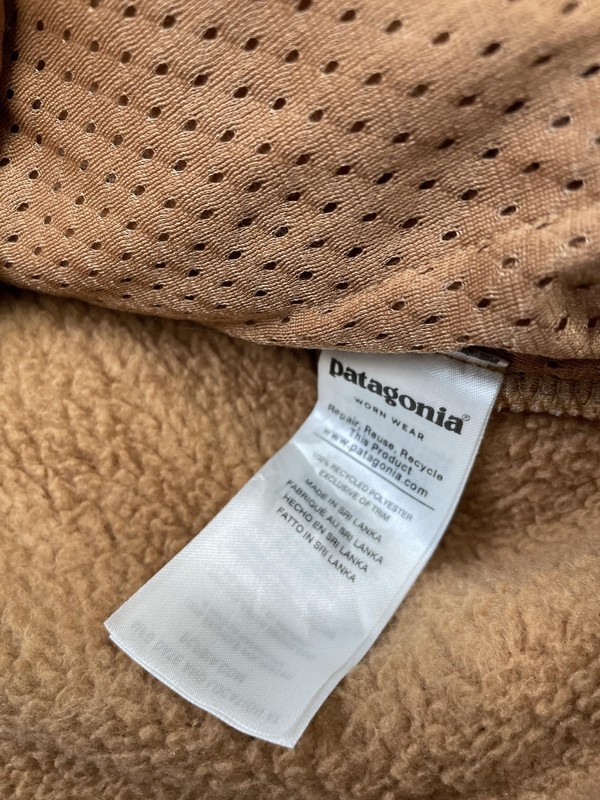 Patagonia Fleece Pullover Mens Small Bear Brown Retro Pile 1/4 Zip Sherpa 22835 gallery