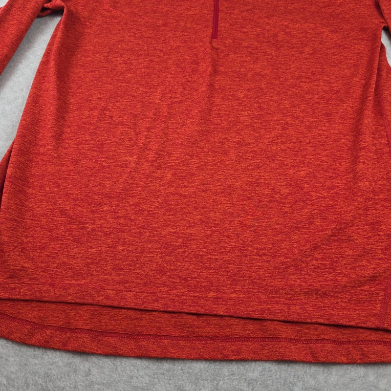 Nike Dri-Fit Element Half Zip Pullover Men's Large Red Heather w/ Thumbholes gallery