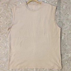 XL Mens UNIQLO-Style Workout Tank 100% Cotton Sleeveless Top Heavyweight